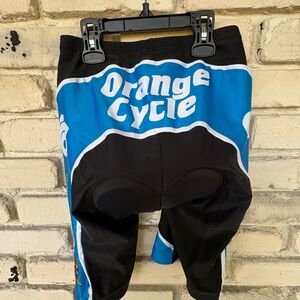 Orange Cycle Blue & Black Cycling Shorts
